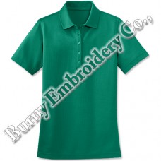 Women Green Short Sleeve Polyester Cotton T-Shirts Polo Shirts